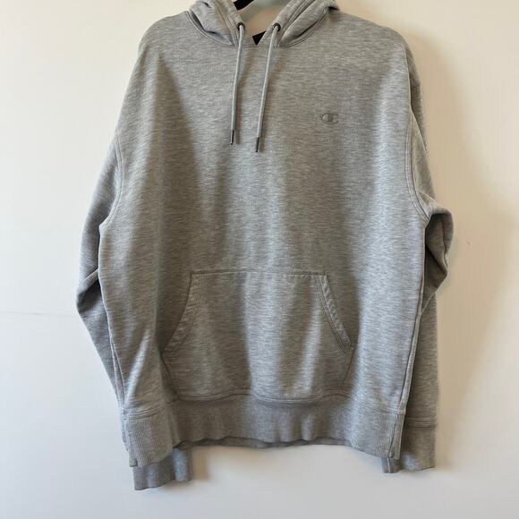 Champion Grey Monochromatic Fleece Lined Hoodie Sweatshirt Mens Large * - Picture 15 of 15